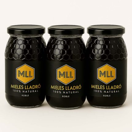 Pack 3 botes de Miel de Roble 1kg
