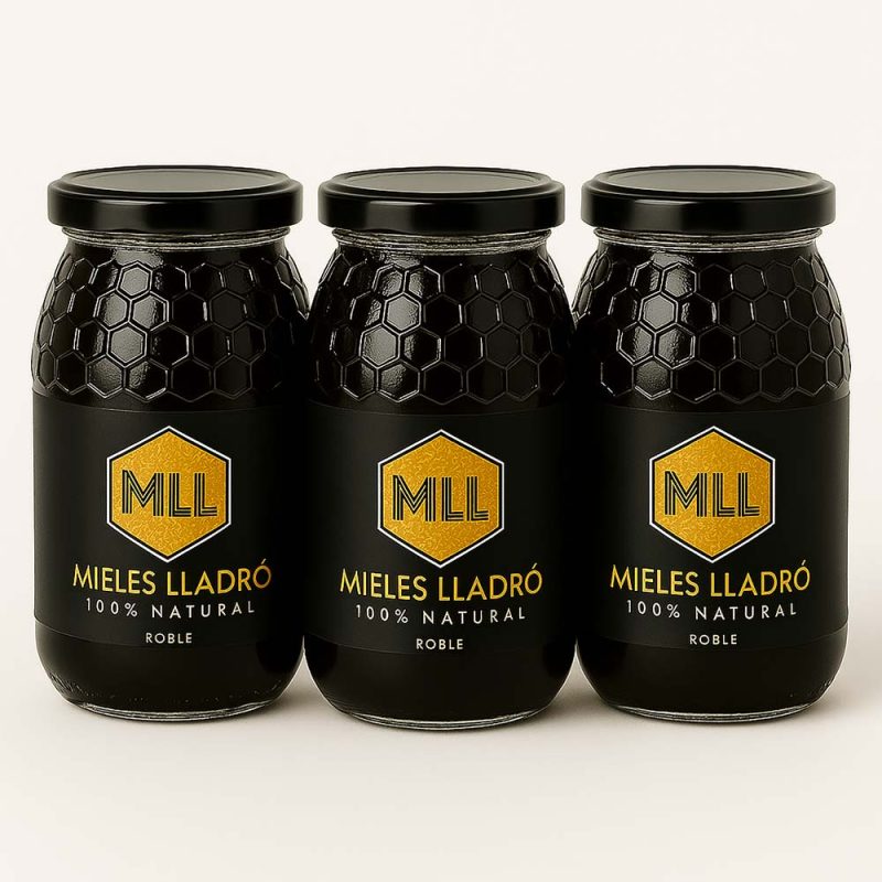 Pack 3 botes de Miel de Roble 1kg