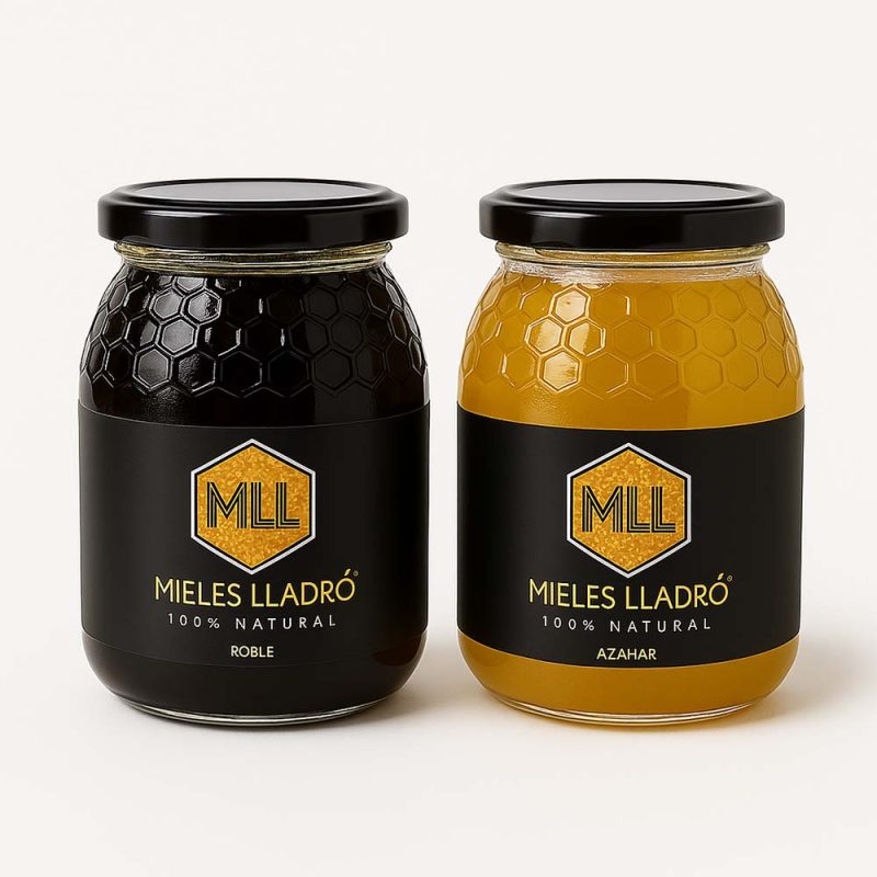 Pack degustación de miel, miel de azahar y miel de roble